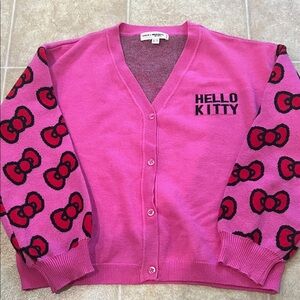 SHEIN Pink Hello Kitty Cardigan